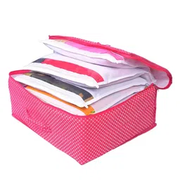 COZY VIBES Baby Swing Non-Woven Fabric Saree Cover |Clothes Organizer|Solid Color & Transparent Window|Zipper Closure With Foldable Material-PACK OF 1-COLOR MAY VARY-picture-8