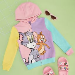 Pantaloons Junior Cotton Warner Bros Featuring Full Sleeves Tom & Jerry Character Printed Sweatshirt - Purple-picture-25