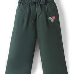 Under Fourteen Only Floral Embroidered JeansWith Belt - Green-image-98
