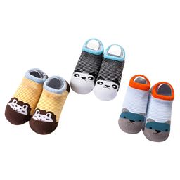 MOMISY Cotton Pack Of 3 Baby Panda & Bear Designed Tube Socks - Multi Colour-5