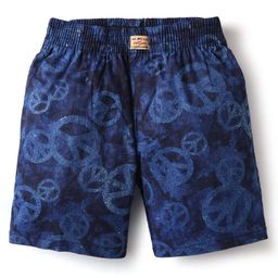 Noddy Abstract Printed Shorts - Navy Blue-image-61