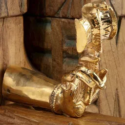 Exotic India Gold Toned Brass Goddess Hand Holding Damaru-image-72