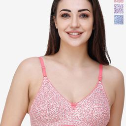 Docare Women Pack of 3 Micro Ditsy Printed Full Coverage Bra-picture-16
