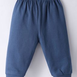 Tango Interlock Knit Full Length Lounge Pant with Zebra Print - Blue image 2