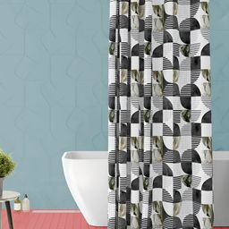 ArtzFolio Black & White Printed Waterproof Shower Curtain-image-103