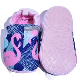 Kidofash Swan With Abstract Lines Printed Booties - Blue & Pink image 4