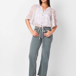 IZEL Flared Sleeve Crop Top-image-98