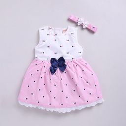 SNUGGLY MONKEY Polka Dot Print Fit & Flare Dress-11