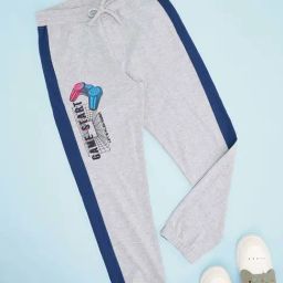 Pantaloons Junior Boys Gray Violet Cotton Printed Track Bottoms & Joggers-image-31