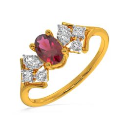 Kisna Diamond & Gold Jewellery Natalie 14k (585) Diamond & Gold Ring For Women-picture-18