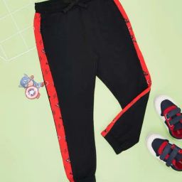 Pantaloons Junior Boys Jet Black Cotton Solid Track Bottoms & Joggers-image-19
