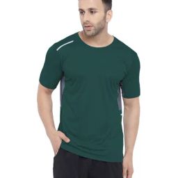 Chkokko Green Regular Fit Sports T-Shirt-image-24
