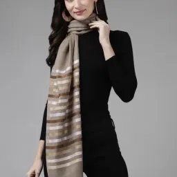 Cayman Taupe Striped Stole-image-21