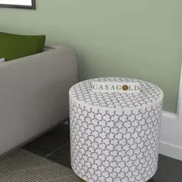Casagold Grey Drum Inlay Side Table - Targua-image-47