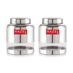 HAZEL Silver Stainless Steel Storage Containers (1500 ml) - Set of 2-image-83