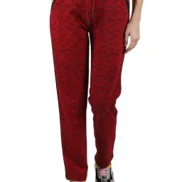 Monte Carlo Red Printed Trackpants-picture-16