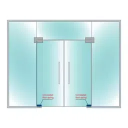 Ozone Max 100kg The Original Self Closing Patch Fitting Rose Gold Floor Spring OCFH-100 STD-ROSE image 3