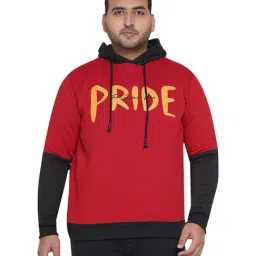 John Pride Red Plus Size Hooded Sweatshirt-picture-12