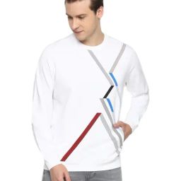Louis Philippe Sport White Cotton Regular Fit Printed Sweatshirt-picture-47