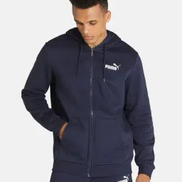 Puma Navy Regular Fit Hooded Jacket-picture-19