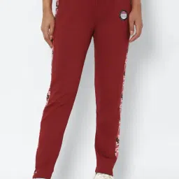 Solly by Allen Solly Maroon Printed Cotton Trackpants-picture-18