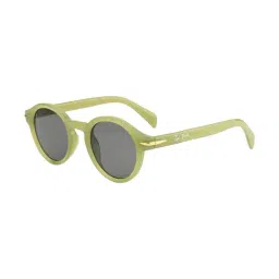 Ted Smith Grey Round Unisex Sunglasses-image-56