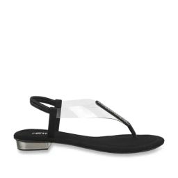 Metro Women's Black Back Strap Sandals-image-49