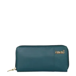 Enoki Blue Textured Zip Around Wallet for Women-image-4