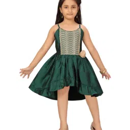 Aarika Kids Green Embellished Dress-image-58