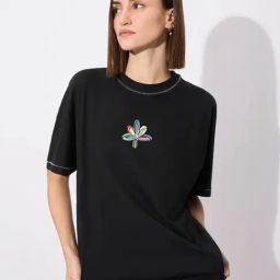The Souled Store Black Oversized Printed T-Shirt-picture-37