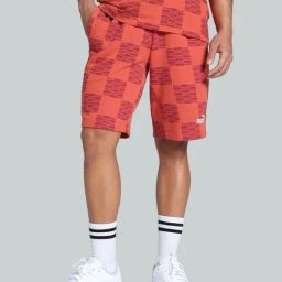 Puma Red Fire Cotton Regular Fit Printed Sports Shorts-image-24