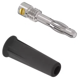 MULTICOMP PRO Banana Plugs & Jacks BANANA PLUG, 4MM, 36A, SCREW, BLACK, 76-1644-35
