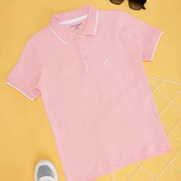 Pantaloons Junior Barely Pink Cotton Printed Polo T-Shirt-image-89