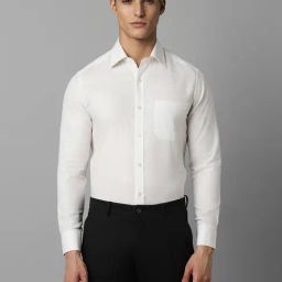 Louis Philippe White Regular Fit Texture Shirt-picture-31