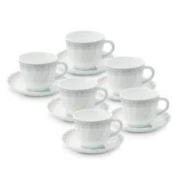 Larah by Borosil Retro Ceramic Cup And Saucer - Set of 12 220ml-image-83