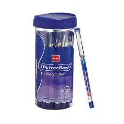 Cello Butterflow Ball Pen Cap Closure Type Blue Ink, 8907234510423 (Pack of 20)-image-84