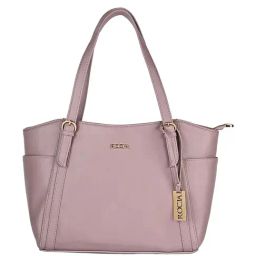 Rocia Purple Solid Medium Shoulder Handbag-image-9