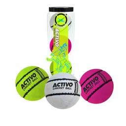 Jaspo Activo Set Of 3 Textured Cricket Balls-image-2