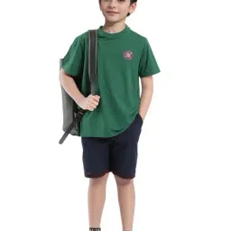 Rare Ones Boys Navy Cotton Regular Fit Shorts-image-30