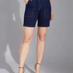 Life With Pockets Navy Regular Fit Shorts-image-95