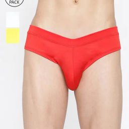 La Intimo Multicolored Comfort Fit Briefs - Pack Of 3-picture-15