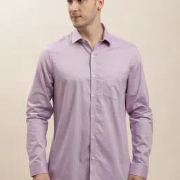 Turtle Purple Cotton Slim Fit Shirt-image-80