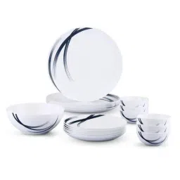 Larah by Borosil Moon Series White Opalware 19 Pieces Dinner Set-picture-16