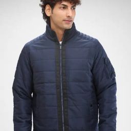 Spykar Blue Regular Fit Quilted Jacket-picture-45