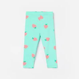 Juniors by Lifestyle Girls Green Cotton Graphic Leggings-picture-19