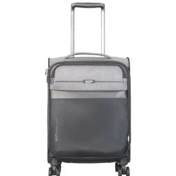 VIP Black 8 Wheels Small Soft Cabin Trolley Bag 35.5 cm-image-44