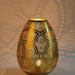 Fabindia Home Avan Golden Metal Ambient Table Lamp-39