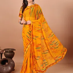 Panzora Embellished Poly Georgette Designer Saree-image-60