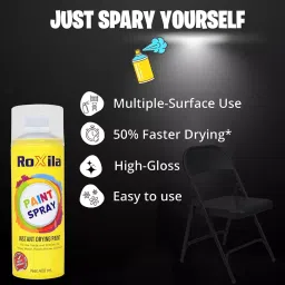 Roxila 400 ml Matt Finish Multipurpose Spray Paint Matt White image 5