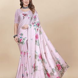 Anouk Floral Printed Saree with No Border-image-89